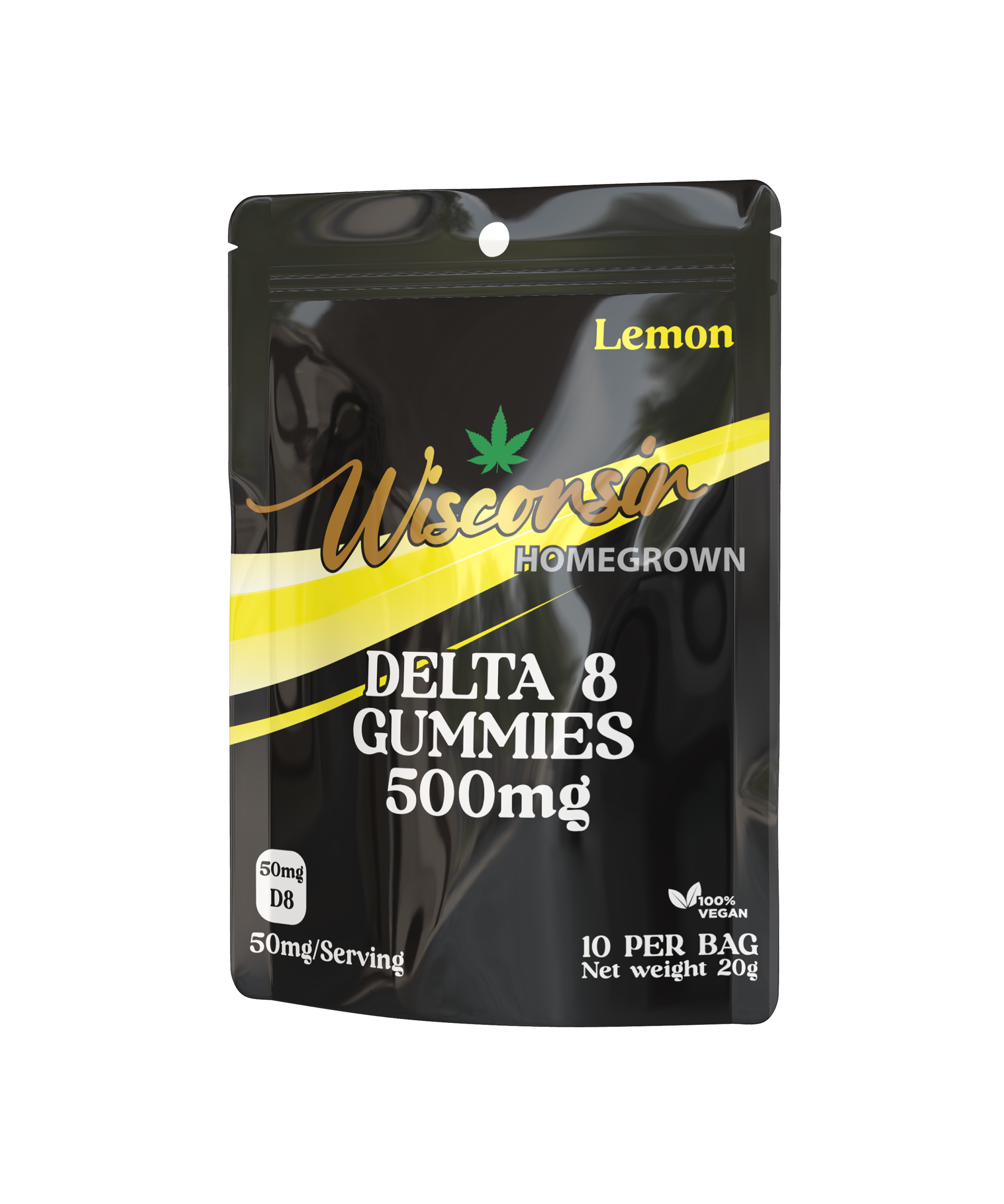 Delta 8 Lemon Gummies 10ct (50mg each)