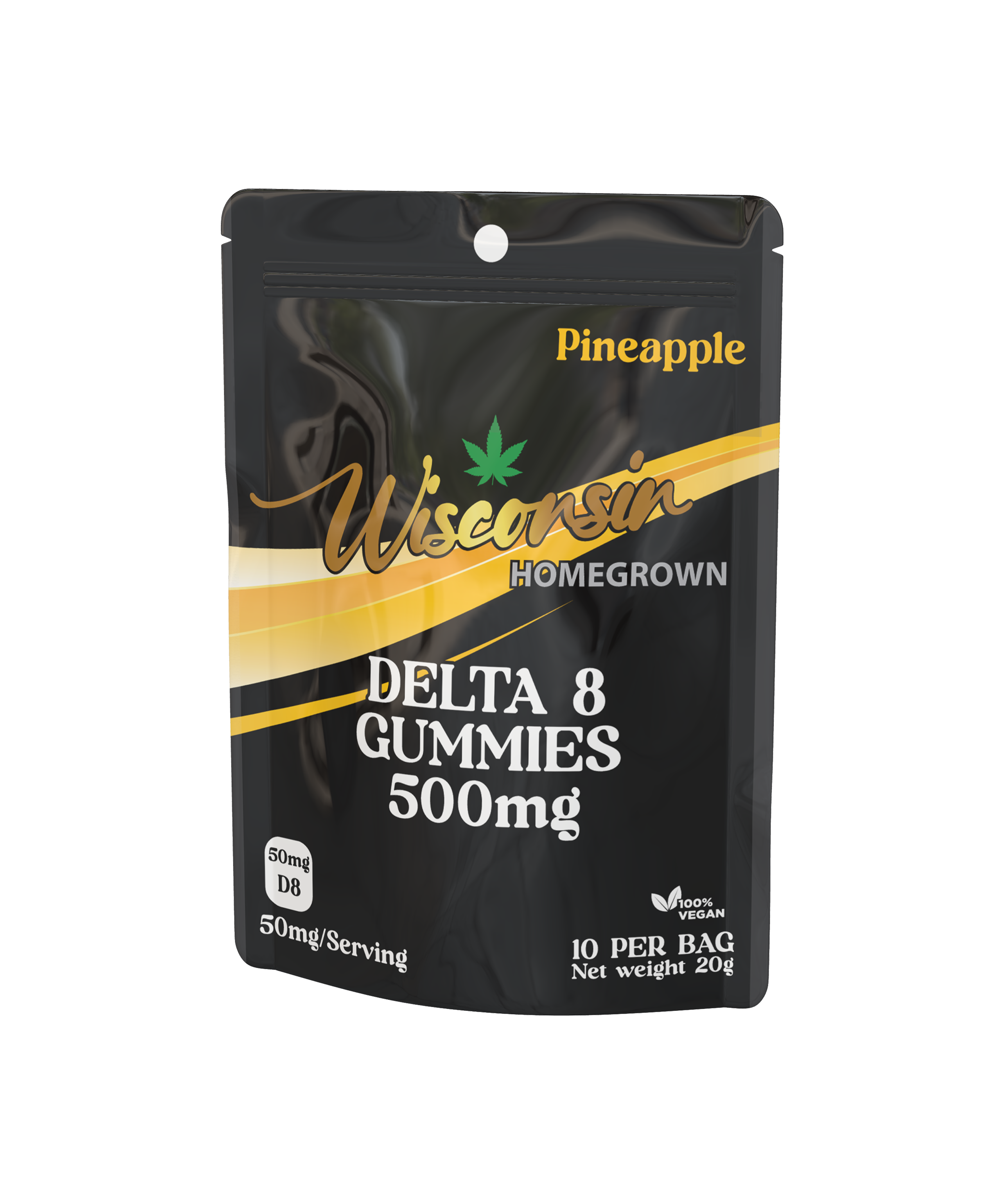 Delta 8 Pineapple Gummies 10ct (50mg each)